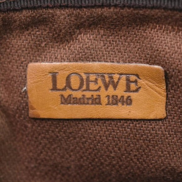 LOEWE Anagram Canvas Shoulder Crossbody Bag Brown - Picture 7 of 10